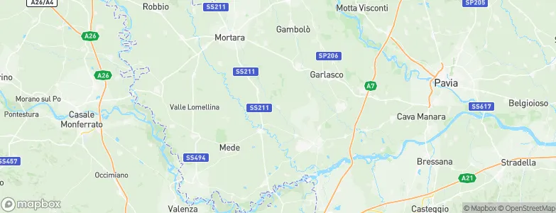 Ottobiano, Italy Map