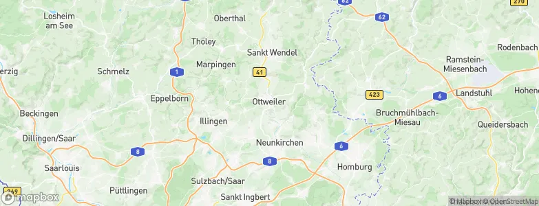 Ottweiler, Germany Map
