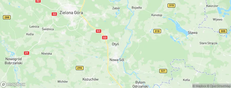 Otyń, Poland Map
