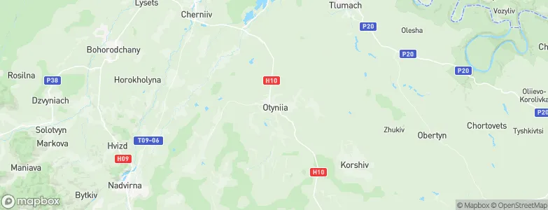 Otyniya, Ukraine Map