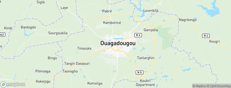 Ouagadougou, Burkina Faso Map