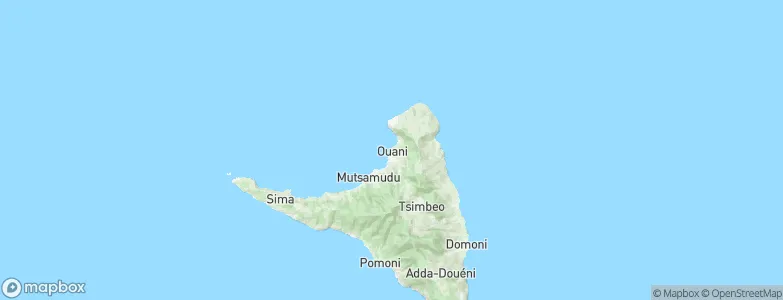 Ouani, Comoros Map