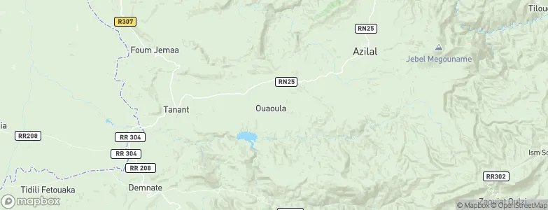 Ouaoula, Morocco Map