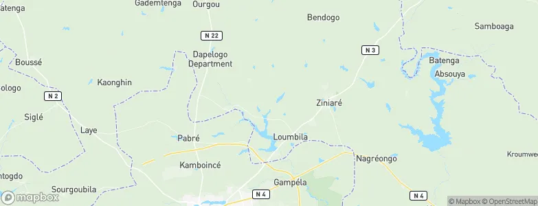 Oubritenga, Burkina Faso Map