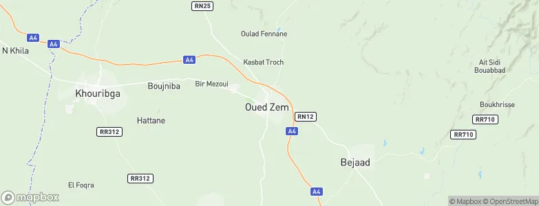 Oued Zem, Morocco Map