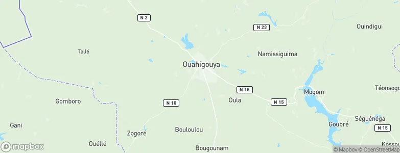 Oufré, Burkina Faso Map