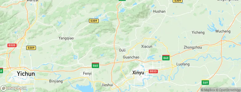 Ouli, China Map