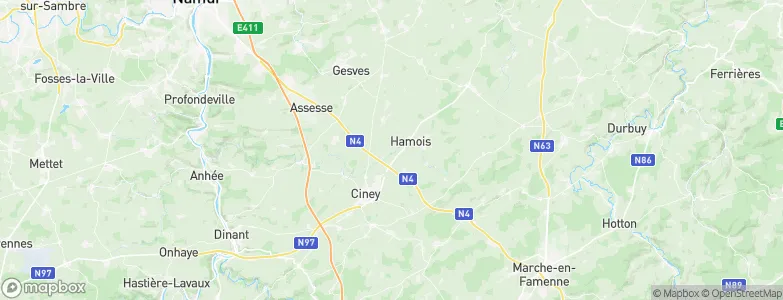 Ounes, Belgium Map
