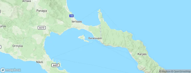 Ouranoupoli, Greece Map
