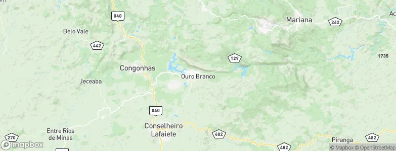 Ouro Branco, Brazil Map