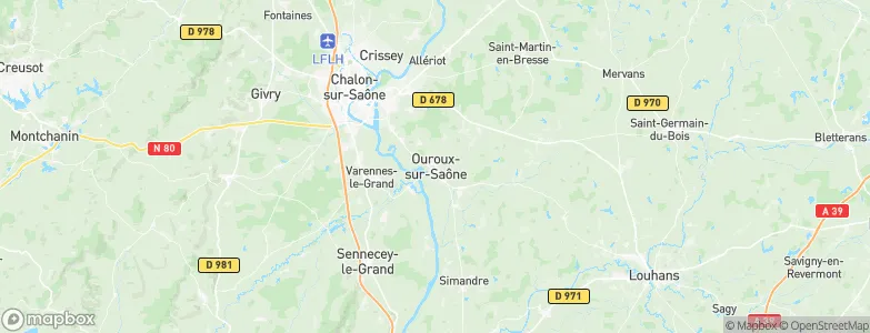 Ouroux-sur-Saône, France Map