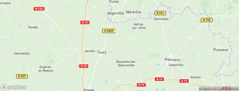 Outarville, France Map