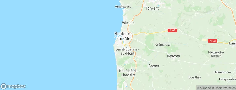 Outreau, France Map