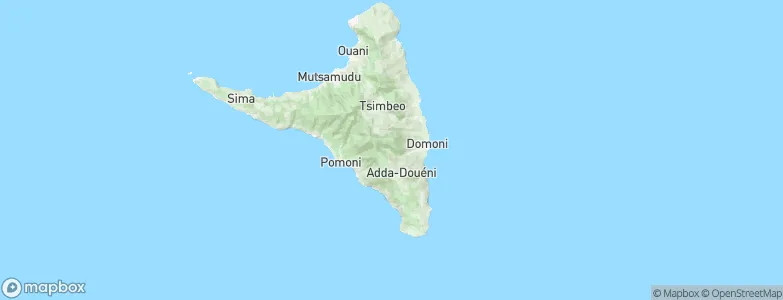 Ouzini, Comoros Map