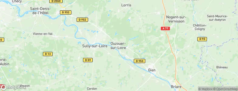 Ouzouer-sur-Loire, France Map