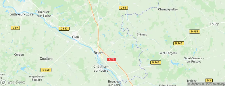 Ouzouer-sur-Trézée, France Map