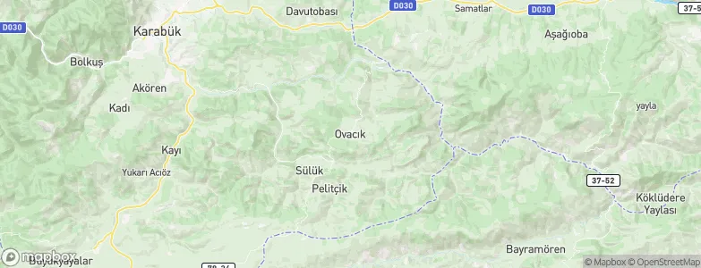 Ovacık, Turkey Map