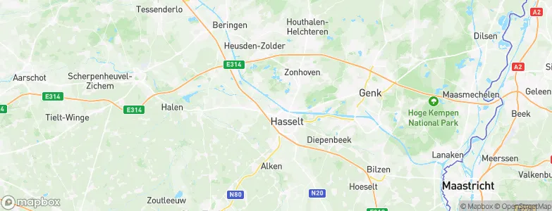 Over den Demer, Belgium Map
