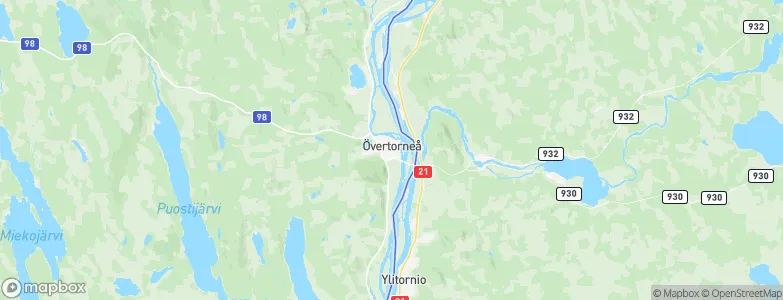 Övertorneå, Sweden Map