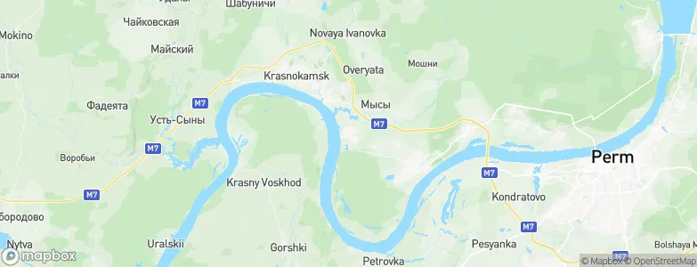 Overyata, Russia Map