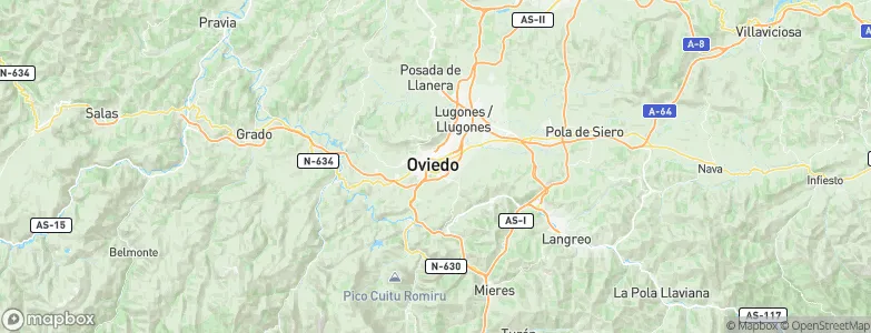 Oviedo, Spain Map