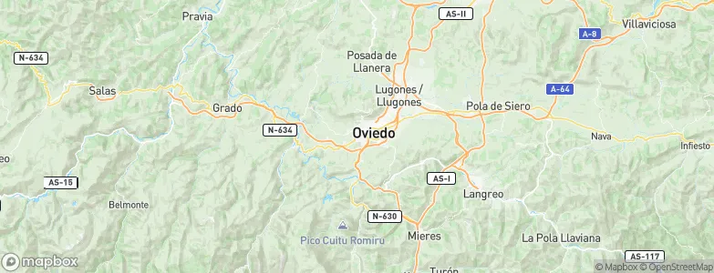 Oviedo, Spain Map
