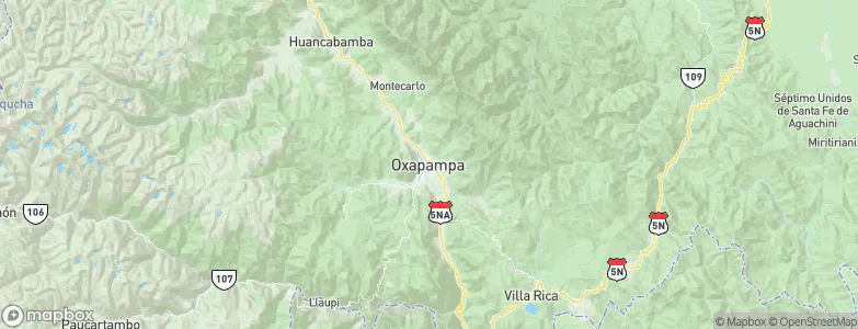 Oxapampa, Peru Map