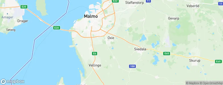 Oxie, Sweden Map