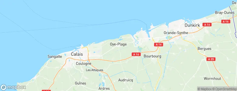 Oye-Plage, France Map