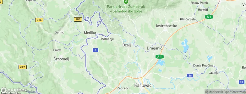 Ozalj, Croatia Map