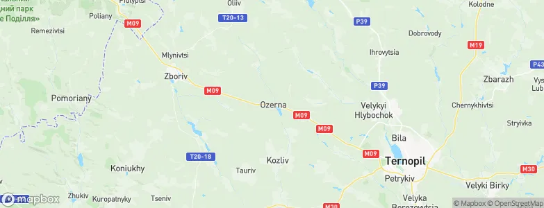 Ozerna, Ukraine Map