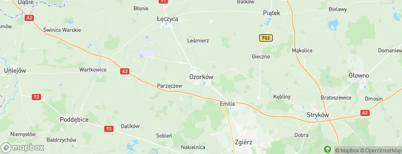 Ozorków, Poland Map