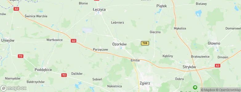 Ozorków, Poland Map