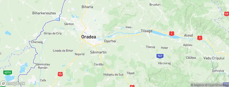 Oșorhei, Romania Map