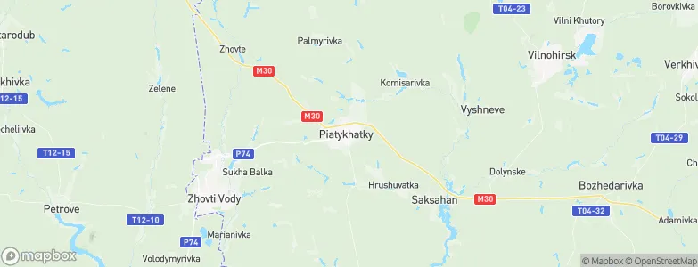 P'yatykhatky, Ukraine Map