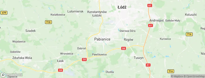 Pabianice, Poland Map