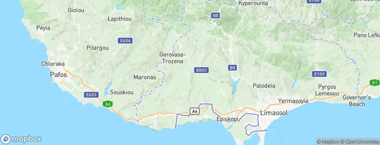 Páchna, Cyprus Map