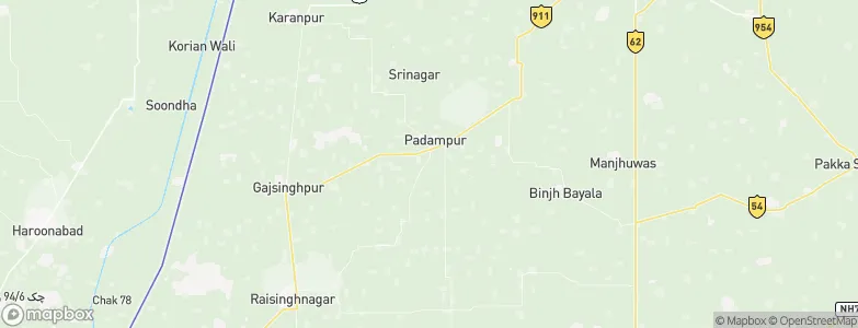 Padampur, India Map