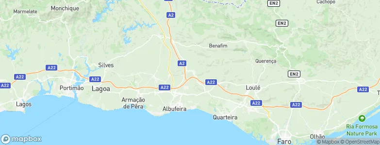 Paderne, Portugal Map