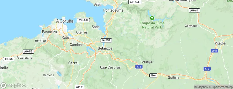 Paderne, Spain Map