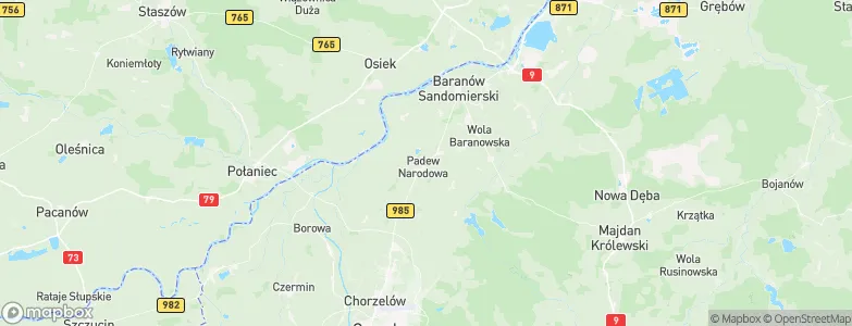 Padew Narodowa, Poland Map