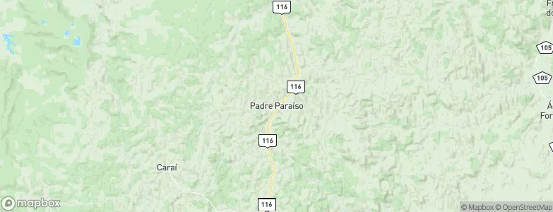 Padre Paraíso, Brazil Map