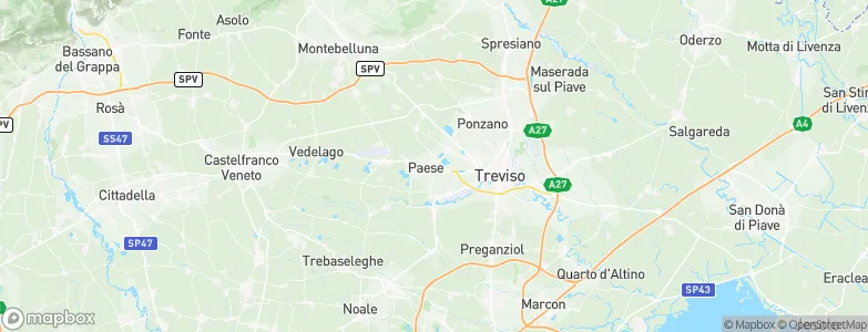 Paese, Italy Map