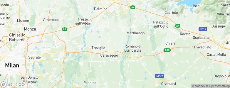 Pagazzano, Italy Map