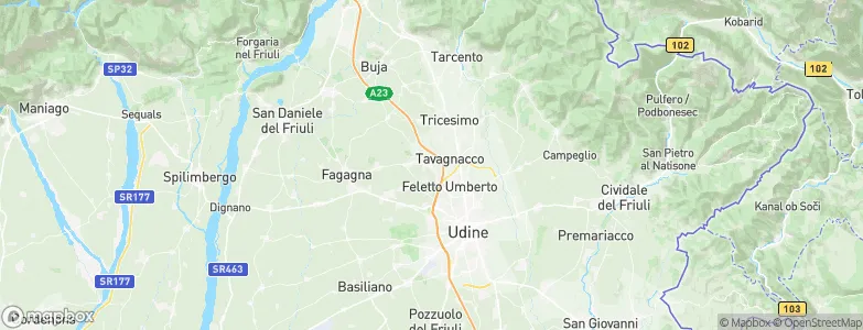 Pagnacco, Italy Map