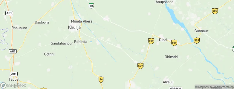 Pahāsu, India Map