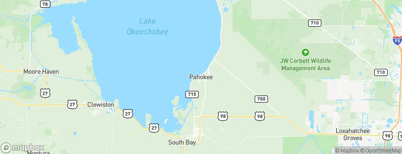 Pahokee, United States Map