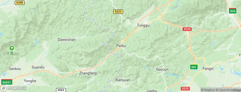 Paibu, China Map