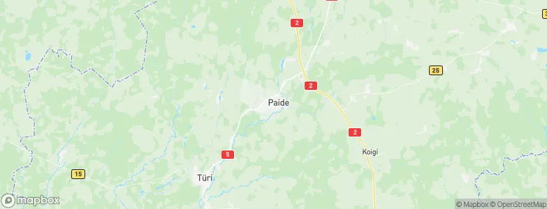 Paide linn, Estonia Map