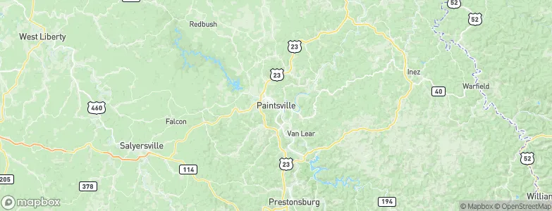 Paintsville, United States Map